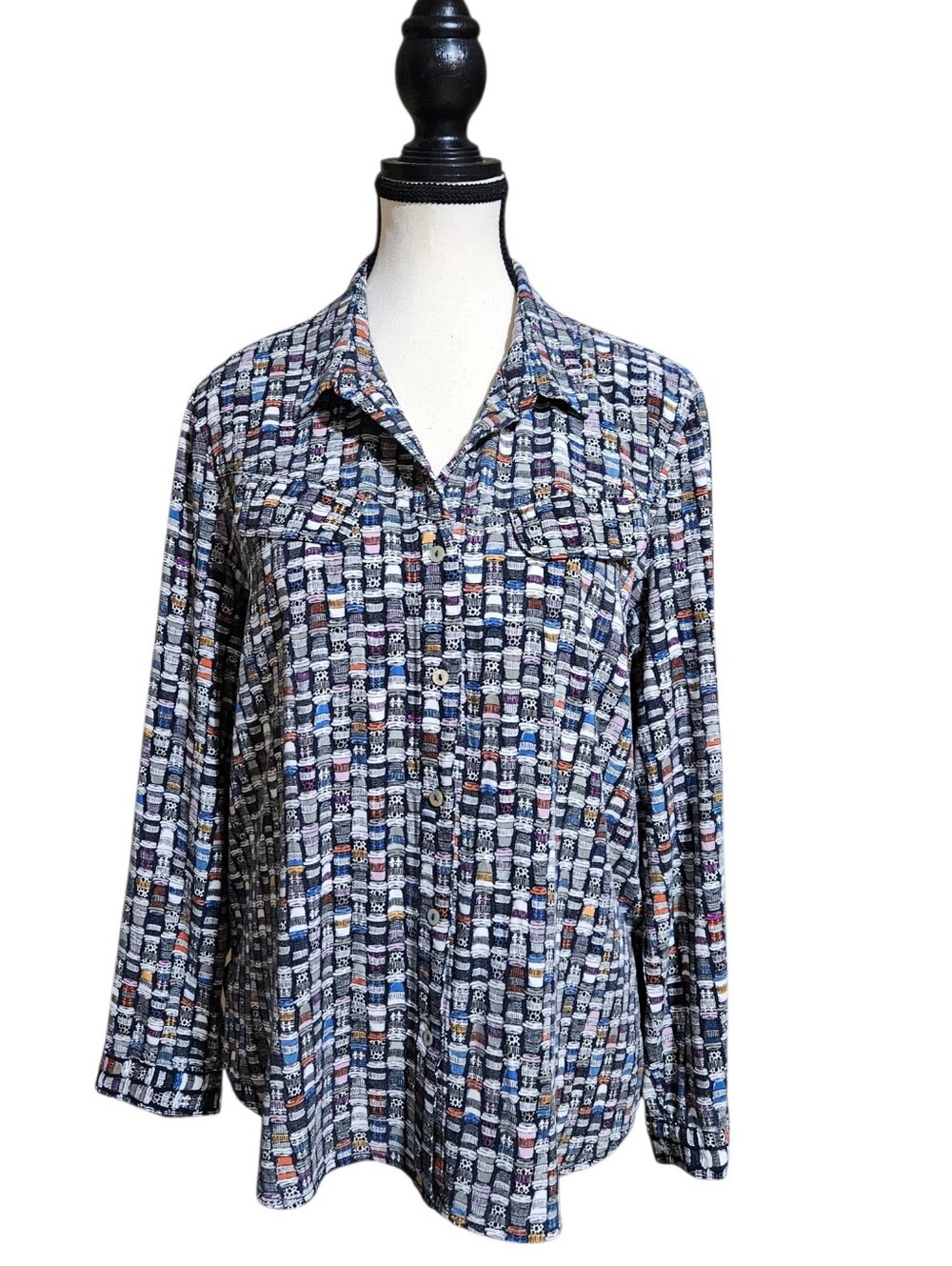 Perk Up Live In Shirt - Coffee Cup Print